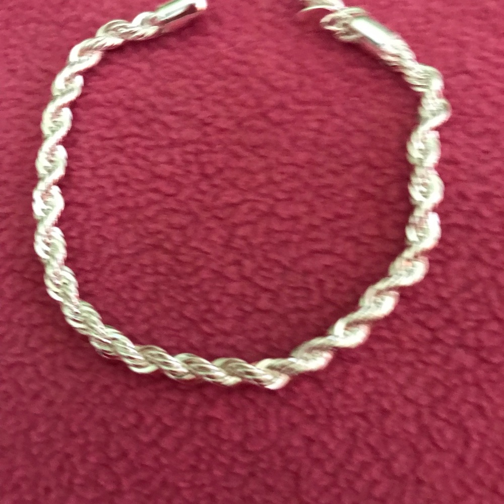 .925 Sterling Silver Rope Bracelet
